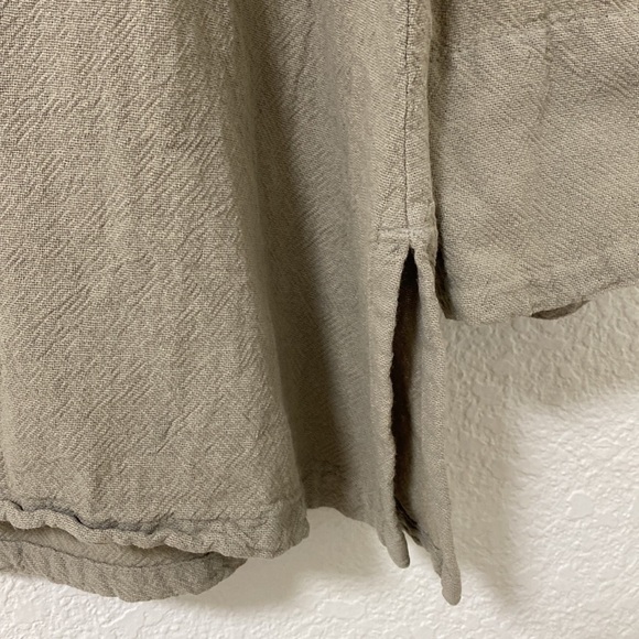 Sea Breeze Cotton Tunic Top Women's XS Gauzy Kangaroo Pocket Tan - Picture 6 of 8